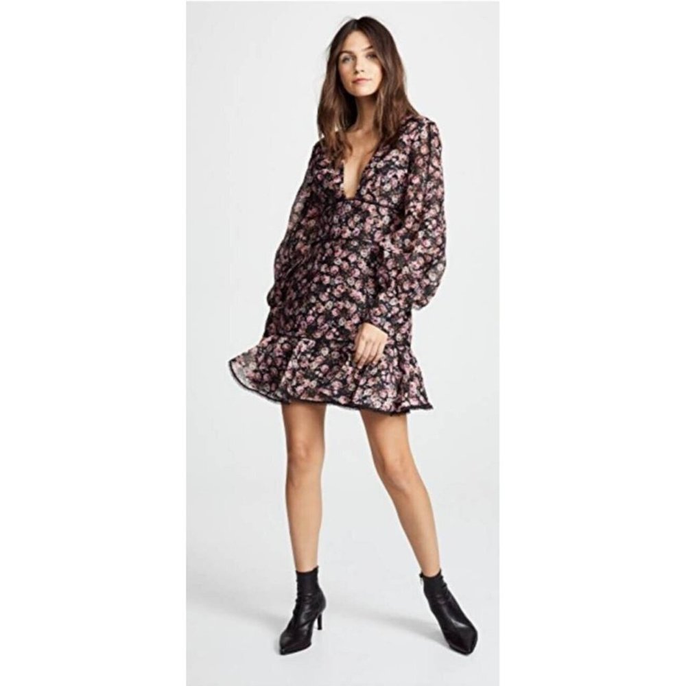 Keepsake the Label One Love Mini Dress Fit and Flare Floral Sz Small Sz 4